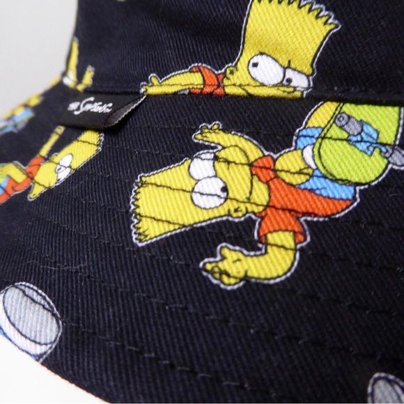 Herschel Supply Co. Bart Simpson Skateboard TV Cartoon Twill Bucket Hat NWT - Picture 5 of 9